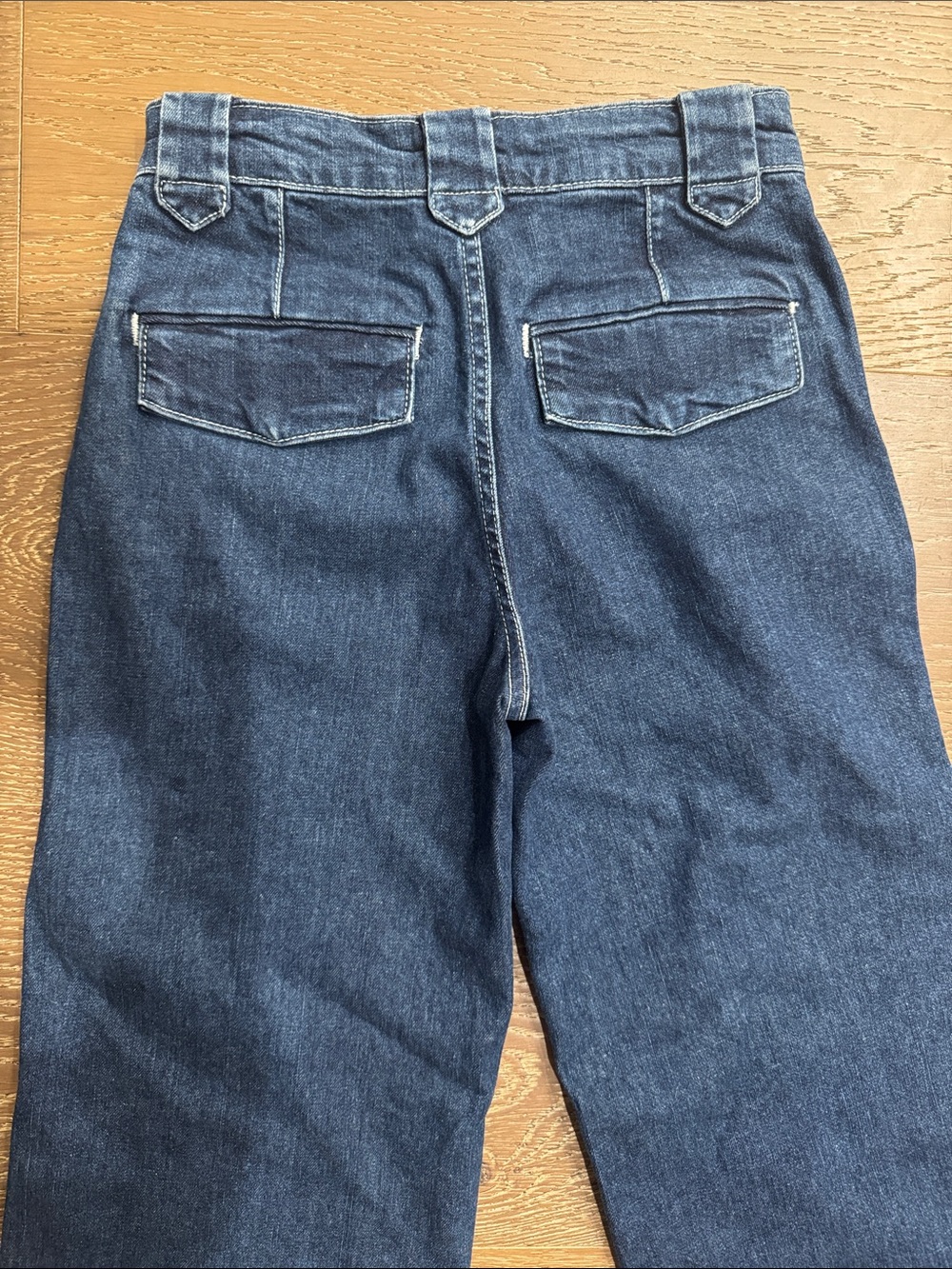 FRAME Gabriel Cropped Wide Leg Jeans Dark Wash Size 24 - Picture 5 of 6